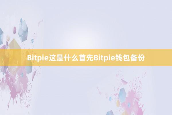 Bitpie这是什么首先Bitpie钱包备份