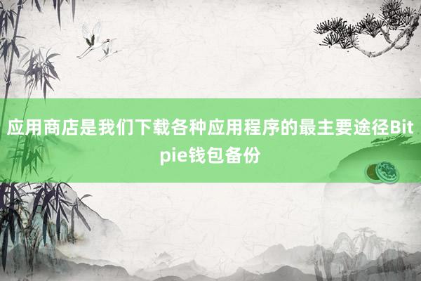 应用商店是我们下载各种应用程序的最主要途径Bitpie钱包备份