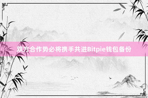 双方合作势必将携手共进Bitpie钱包备份