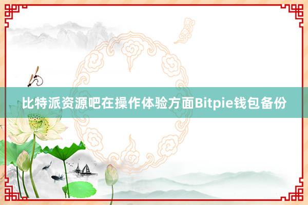 比特派资源吧在操作体验方面Bitpie钱包备份