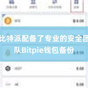 比特派配备了专业的安全团队Bitpie钱包备份