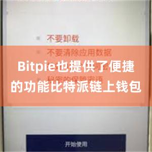 Bitpie也提供了便捷的功能比特派链上钱包