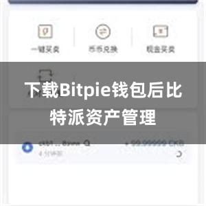 下载Bitpie钱包后比特派资产管理