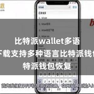 比特派wallet多语言版下载支持多种语言比特派钱包恢复